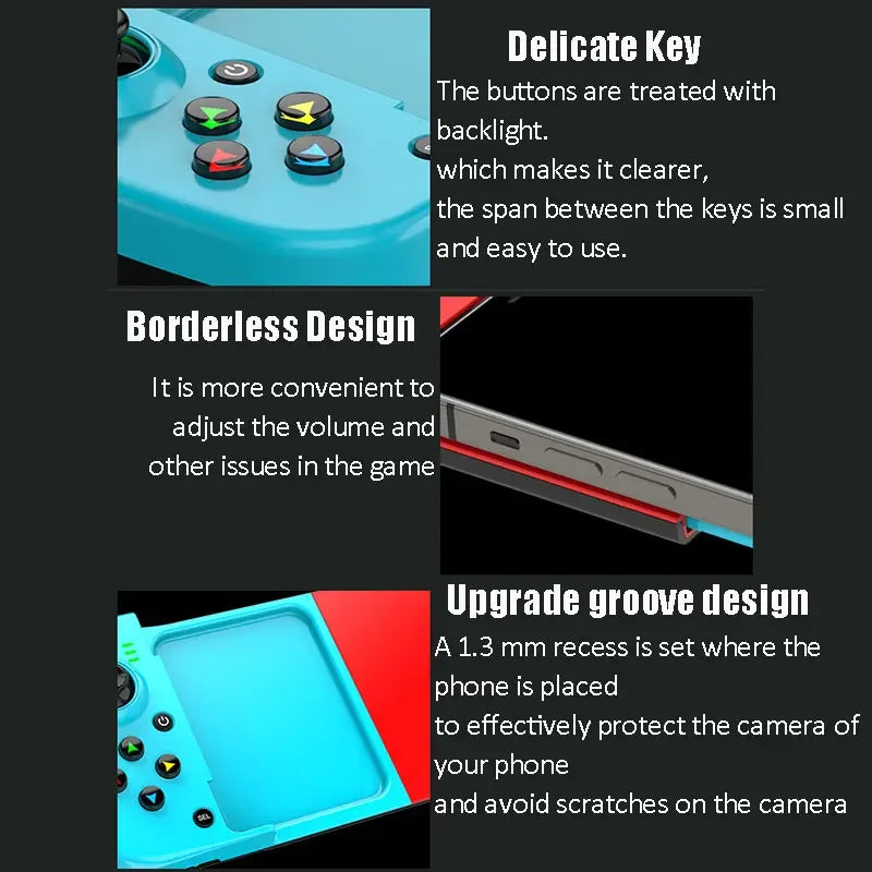 BSP-D3 Wireless Mobile Phone Gamepad for IOS/ Android/ Hongmeng Expandable Bluetooth Controller for PS4/ PC/ Switch
