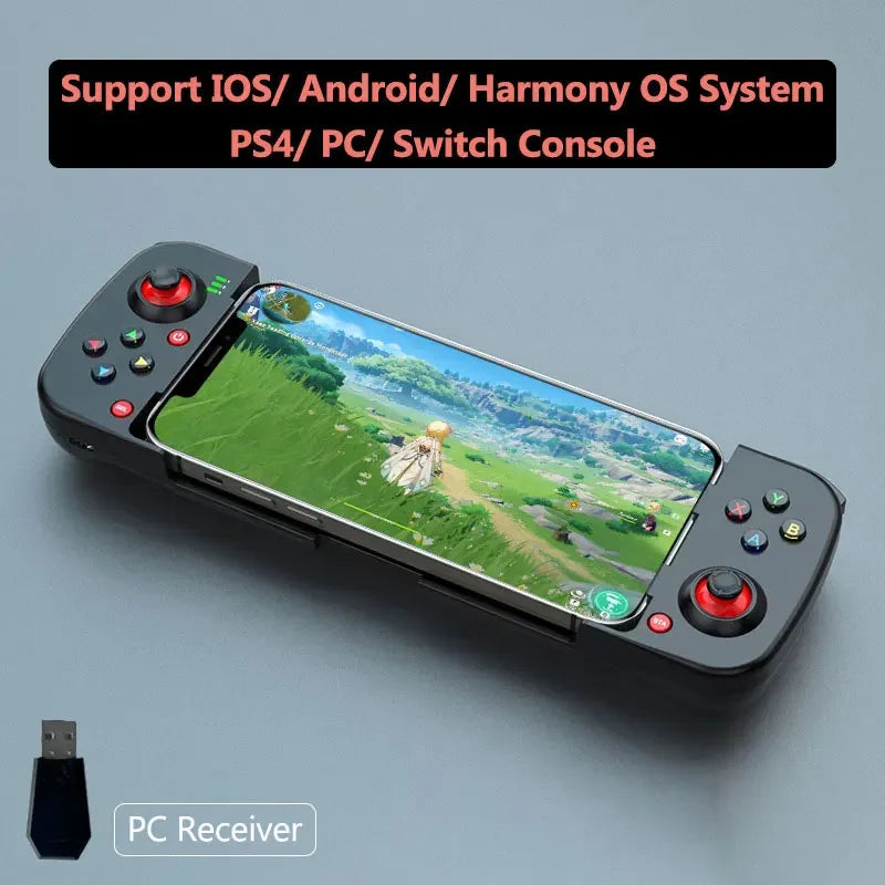 BSP-D3 Wireless Mobile Phone Gamepad for IOS/ Android/ Hongmeng Expandable Bluetooth Controller for PS4/ PC/ Switch