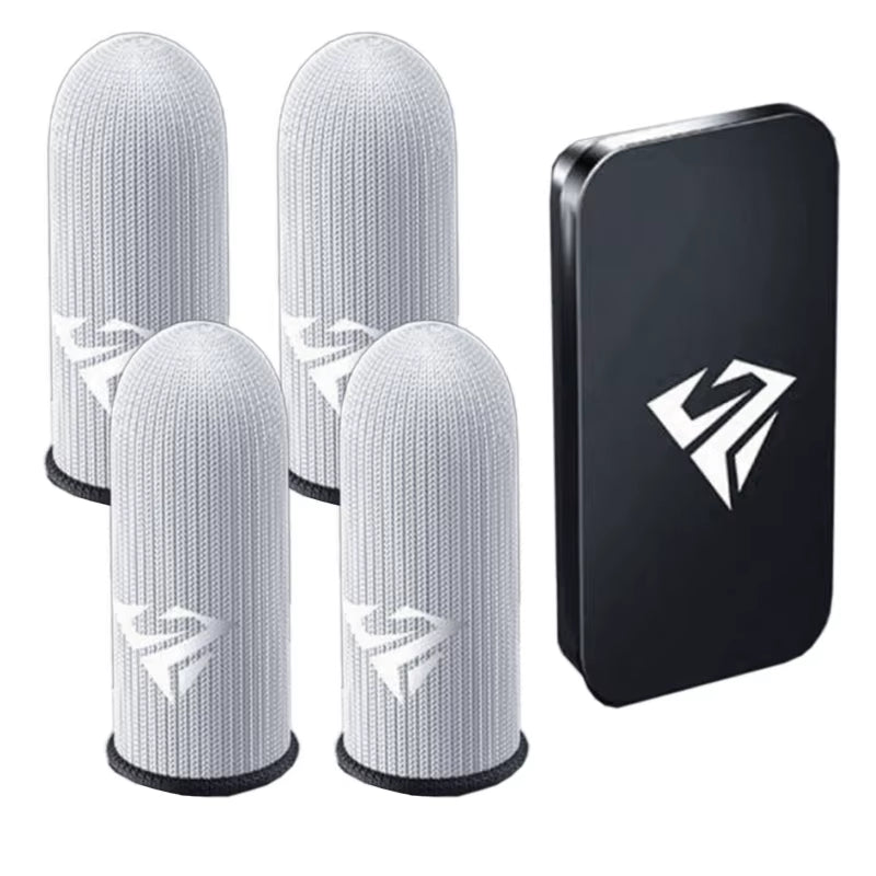1 Pair Gamer Finger Sleeves Sweatproof Gamer Finger Covers Touch Screen Fingertips Sleeve for Mobile Game